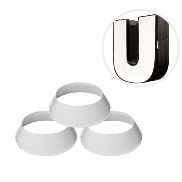 J type White Plastic Trim Cap Matching Aluminum Channel Letter Bending Machine Signs