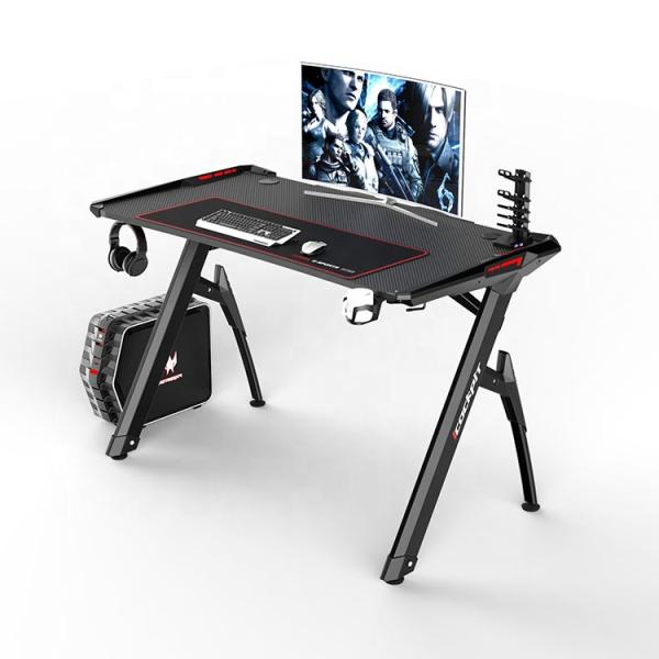 Customized Computer Pc Gaming Desk Table For Internet Gaming With PU Surface Material