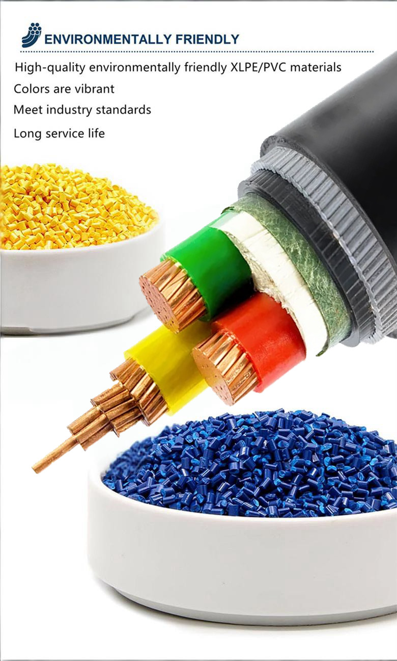 Flame Retardant Copper Conductor Earth Continuity ECC Cable SWA Armoured 16mm2 X 4 Core 10mm2 X 2 Core Low Voltage