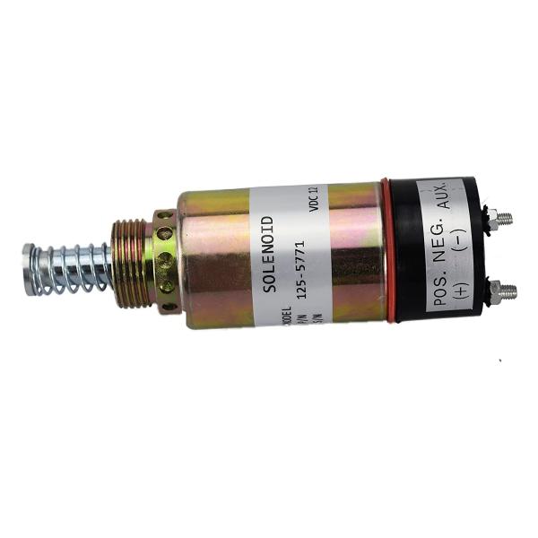 125-5771 Fuel Shut Off Solenoid 9X5312 For Caterpillar 3114 3116 3126 Engine 2 Terminals 12VDC