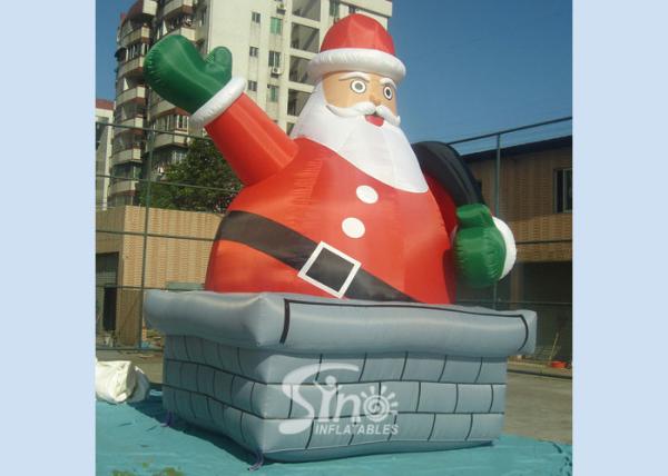 5m high outdoor giant funny inflatable Santa Claus for Christmas festival decoration