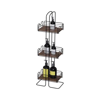 Organizador de banheiro de pé Multifunção Rack de fio de ferro Acessório de chuveiro de aço inoxidável