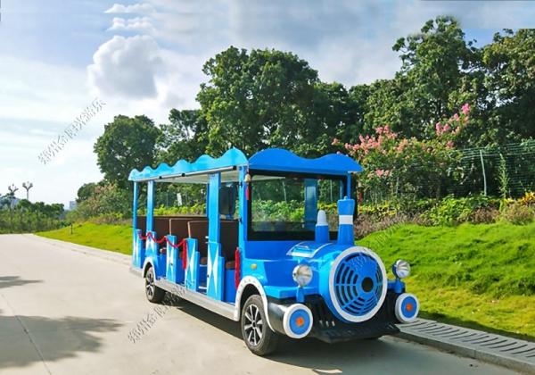Square Amusement Park Electric Tractor , CE Electric Sightseeing Vehicles