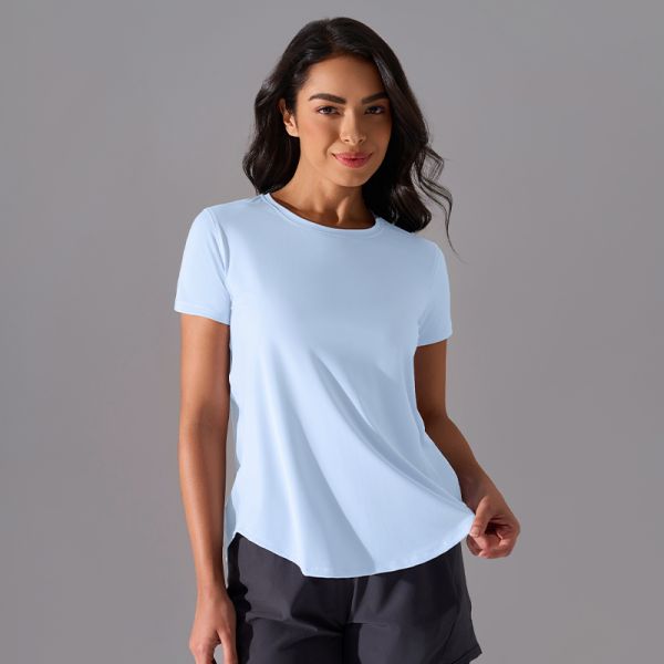 Quick Dry Short Sleeve Tee Yoga Activewear Breathable Lightweight for Outdoor Fitness