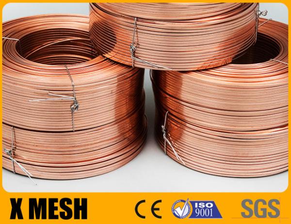 eletro revestido de cobre do fio de costura lisa de 2.25x0.5mm galvanizado para a máquina da caixa