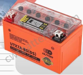 OUTDO UTX7A-BS(DS) Batterie DS-iGEL 12V 7Ah 10HR *CA:180A Nouveau composant de moto original