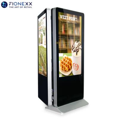 High Resolution 55 Inch Dual Sided Floor Stand Kiosk For Indoor Advertising CMS Remote Control LCD Digital Signage And Displays Dual-Sided Display Enhances Visibility
