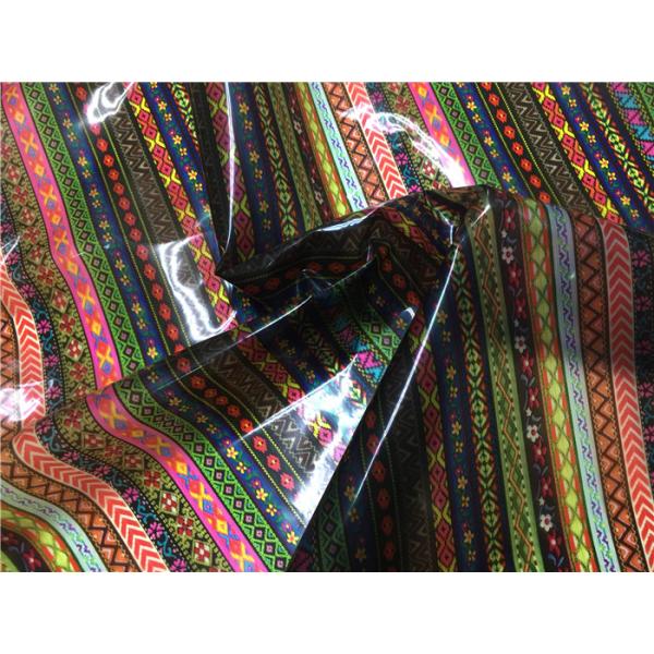 0.15mm Thickness Ethnic Style Printed TPU Leather Anti Mildew For Coats / Bags