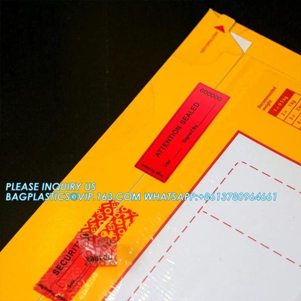 Transfer Tamper Evident Security Warranty Void Seals / Stickers Security Tamper For Reusable Package(1 X 3.35Inches