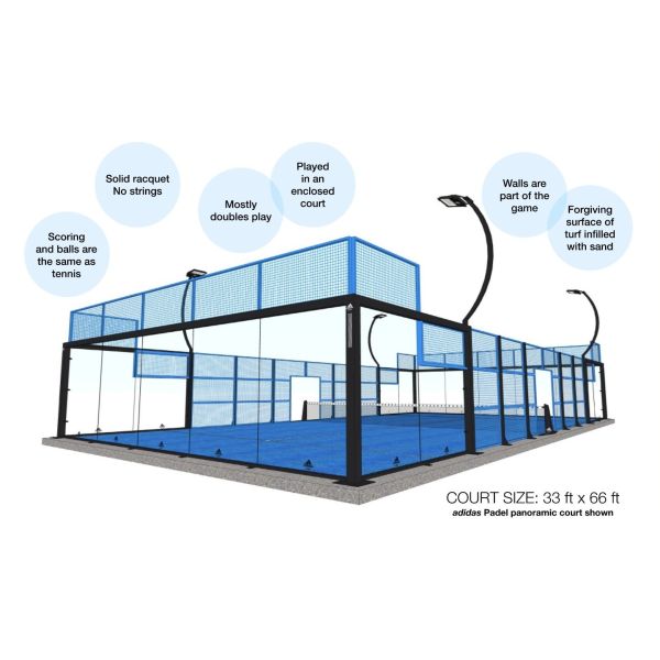 Different Colors Commercial Use Customized Sizes Padel Tennis Court
