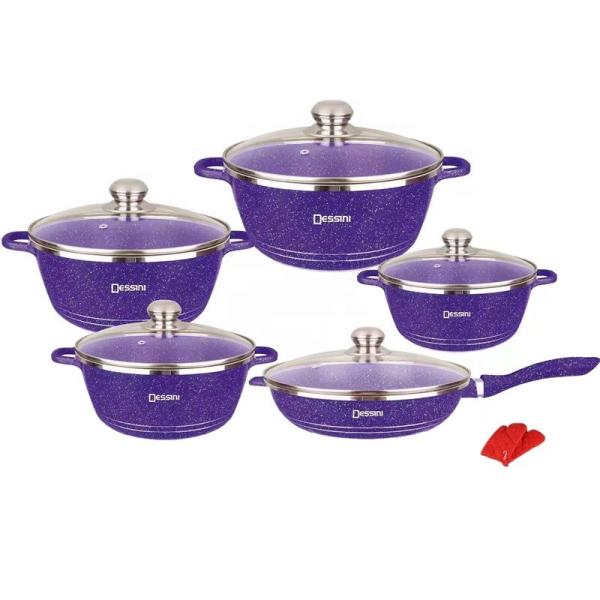 Hot Sale Aluminium Cooking Pot Set Medical Stone Cookware Non Stick Cookware Set Pot And Pans