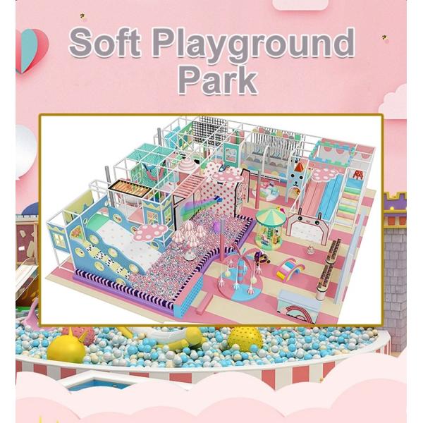 Amusement Play Gym Jungle Theme Soft Playground Equipment Customize Size