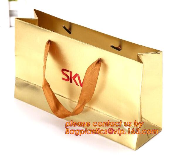 white craft paper rope handle paper shopping bags wholesale, high quality retail foldable hard cardboard paper shopping