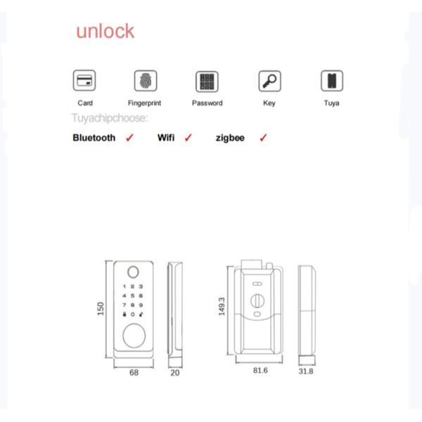 New Smart Door Lock 2023 B3 Fingerprint Smart Locks With Video Door Phone Compatible