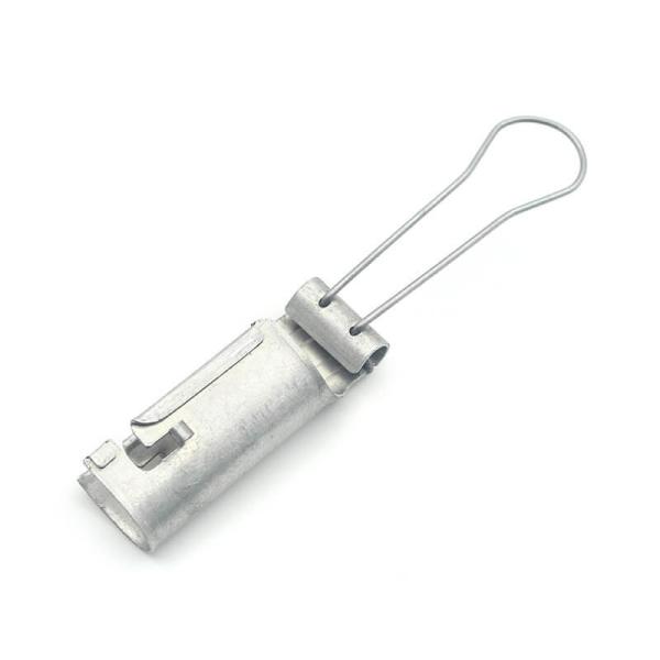 Grampos de fio de queda de fibra de alumínio FTTH 1-2 pares para cabo de telecomunicações