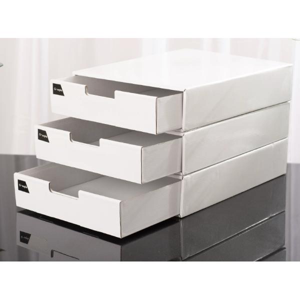 A4 クラフト紙 ファイル オーガナイザー ボックス 多層 デスクトップ 引き出し 収納 オフィス 家庭用 波紋型パッケージ