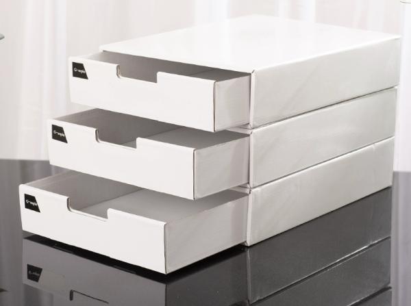 A4 Kraft Paper File Organizer Box Multi Layer Desktop Drawer Storage For Office Home Corrugated Packaging