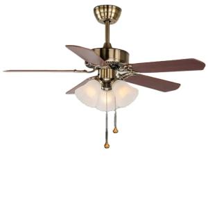 HFBH 208B Ac Dc Classic American Style 42/52 Inches Pull Chain Wood Remote