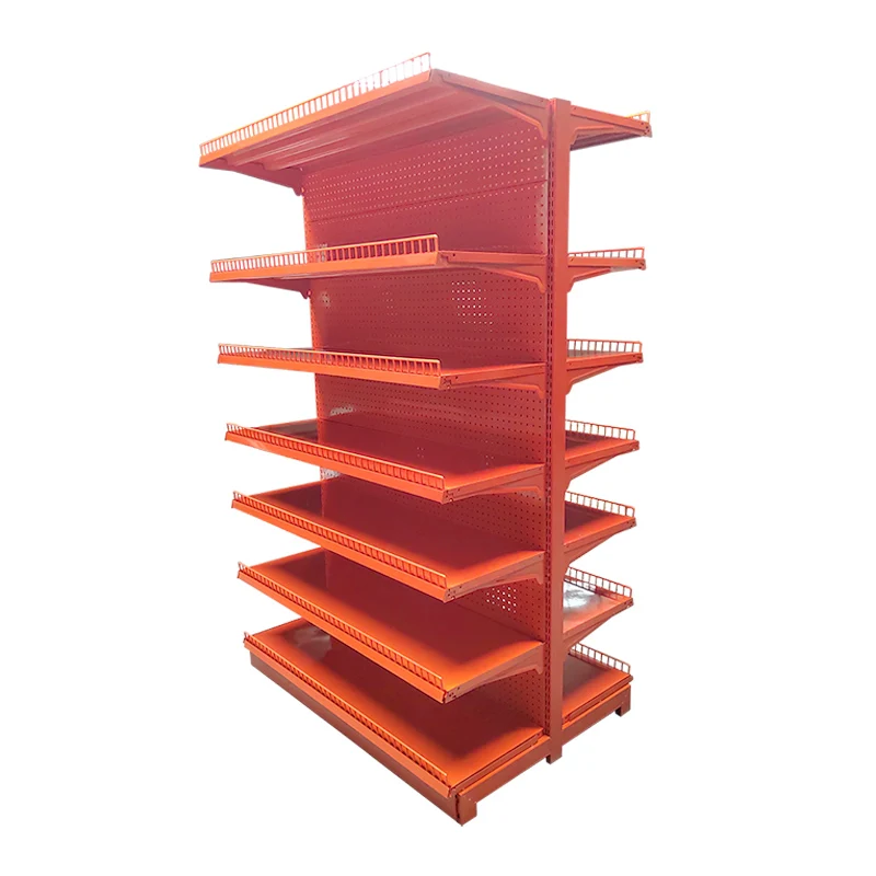 Fabrica tamaño de color personalizado estantes de exhibición de la tienda de metal estantes libres de impuestos de la tienda
