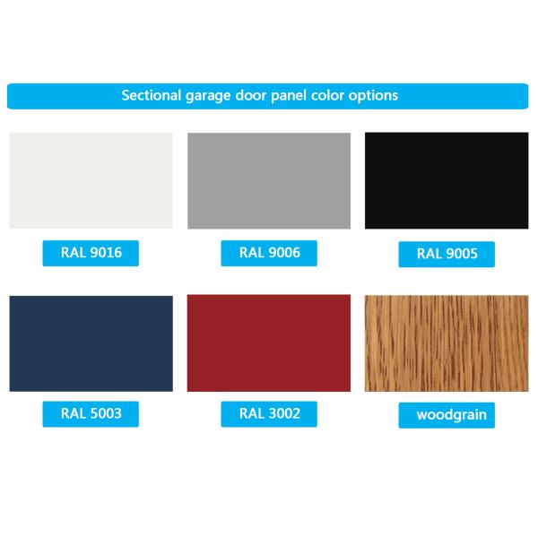 Изоляция Электрические гаражные двери Алюминиевый сплав Секционные подкатывающие гаражные двери