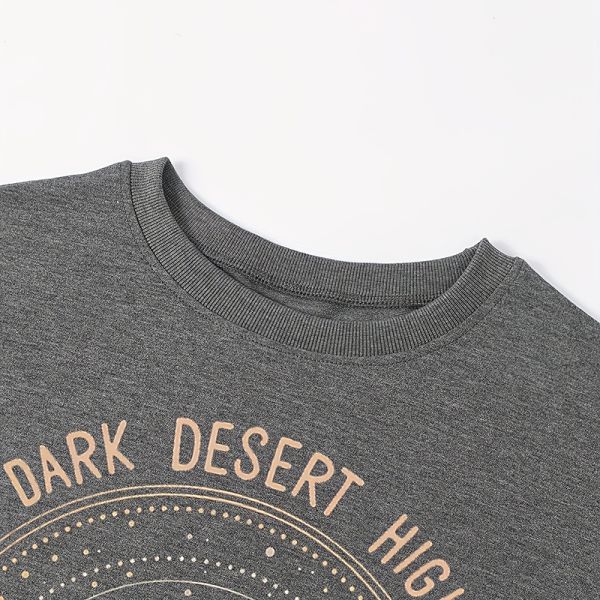 Women's Oversized Custom Cotton Long Sleeve T-Shirt Round Neck Pullover Shirt