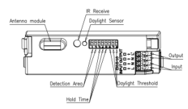 AC ON/OFF Sensor Widely Used For Parking Lot, With Top Side Dip Switch, Screw Installation, Remote Available