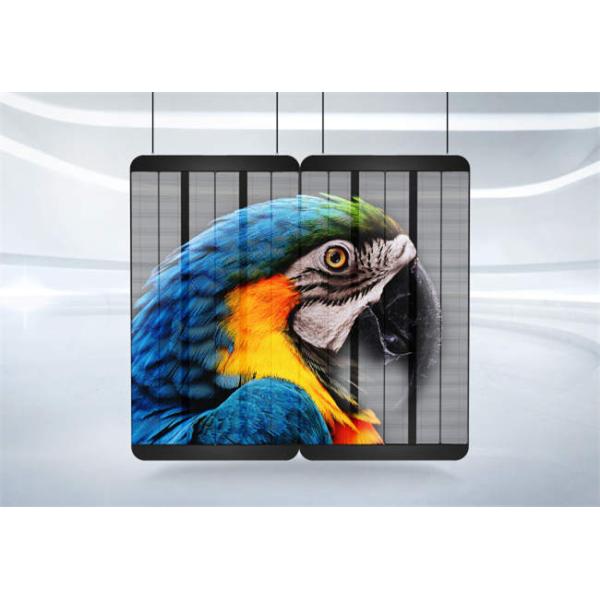 60% Transparency Ultra Clear Indoor LED Display Panel 800cd Grille Screen with Easy Installation for Captivating Ads