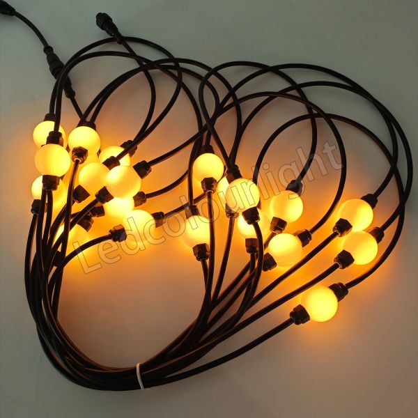 IP65 Waterproof 35mm DMX RGB LED Ball Light String with Custom Spacing