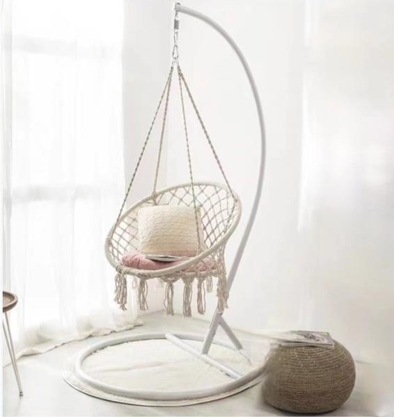Stain Resistant Hammock Swing Chair Machine Washable Hammock Chair With Tassels