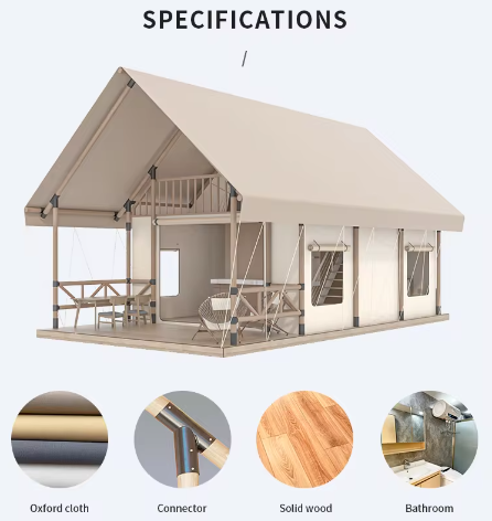 Luxury Camping Hotel Tent Resort House Hotel With Bathroom Canvas Safari Tent (Люксный кемпинговый отель Тент курортный дом Отель с ванной