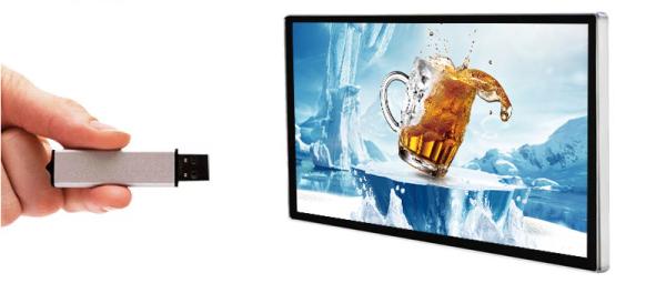 Lobby Wall Mounted Digital Signage Monitors Commercial Advertising Hd Android Lcd 100