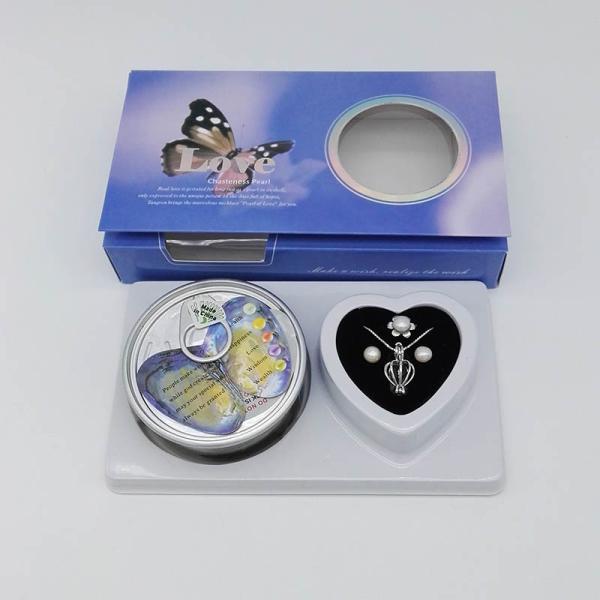 Promotion Gifts Love Pearl 3PCS included Chain Necklace with one Drop Pendant , Ring , Earrings