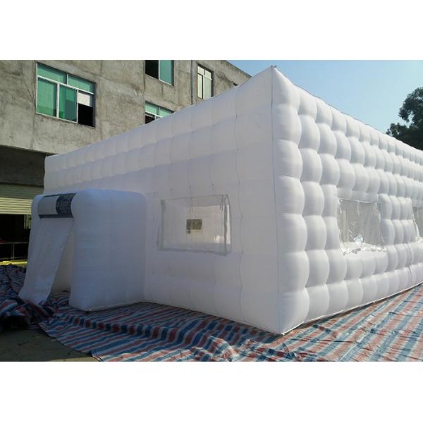 Waterproof White Inflatable Camping Tent 10mLX10mWX4.2mH Inflatable Event Tent