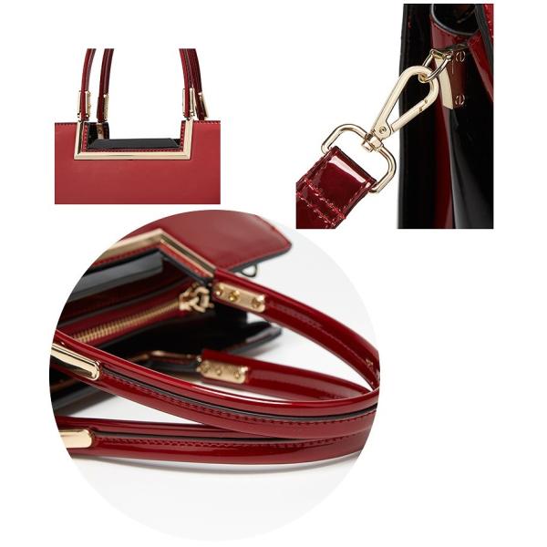 Портмоне лакированной кожи PU белое