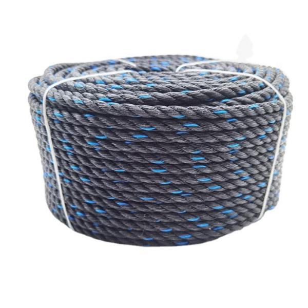 3 Strand Twisted Yellow Blue White Color Polypropylene pp Marine Ropes Shipping Rope