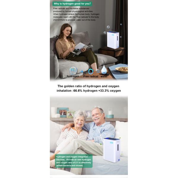 Hydrogen Generator SPE Hydrogen Suction Machine with Noise 25-65dB and Air Display