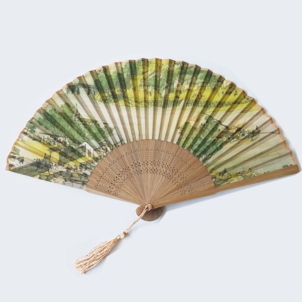 [I AM YOUR FANS] in Stock Personalized Wedding Hand Fan Bamboo Silk Fan