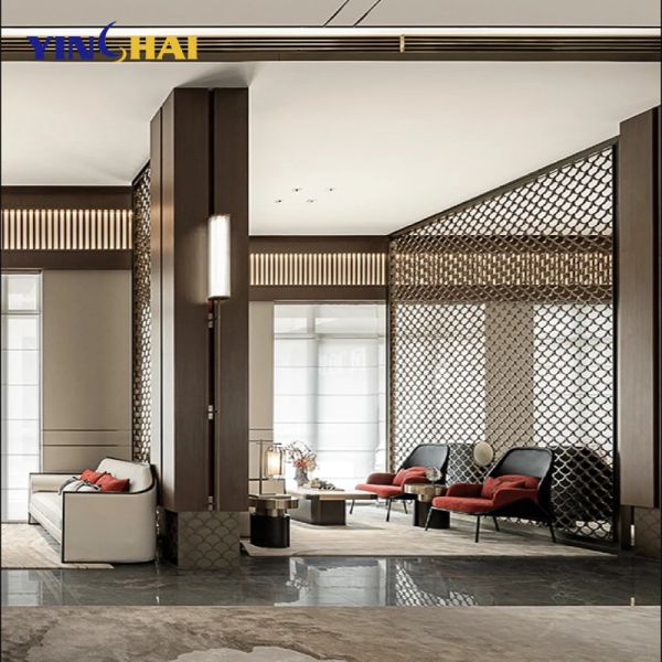 Coffee Shop Stainless Steel Screen Partition Customizable Metal Partition For Living Room