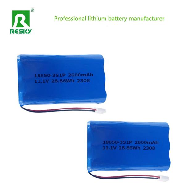 18650 Batteries 11.1V 3s 2600mAh 28.86wh Rechargeable Li-ion Lithium Ion Battery Pack