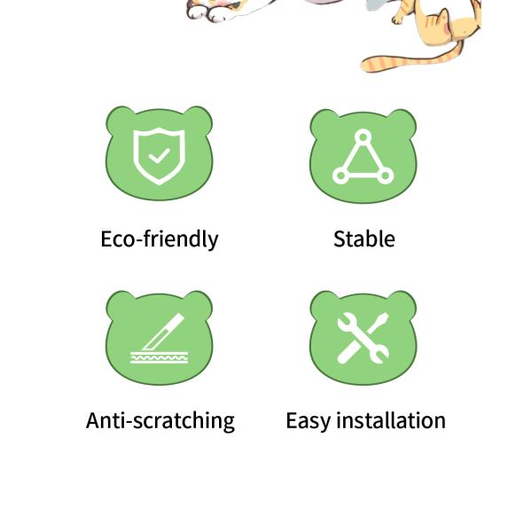 Protect Your Furniture with Green L Shape Cat Scratcher Pad and Ball Toy 490g
