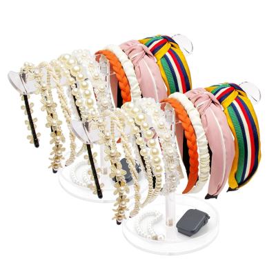 Acrylic Headband Display Rack Stand Transparent Holder For Storage 10.2x7.8x5.9