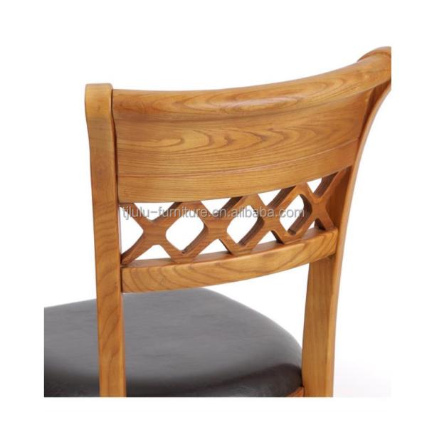 Silla de comedor de madera sólida con diseño moderno y almohadón tapizado de cuero de PU suave