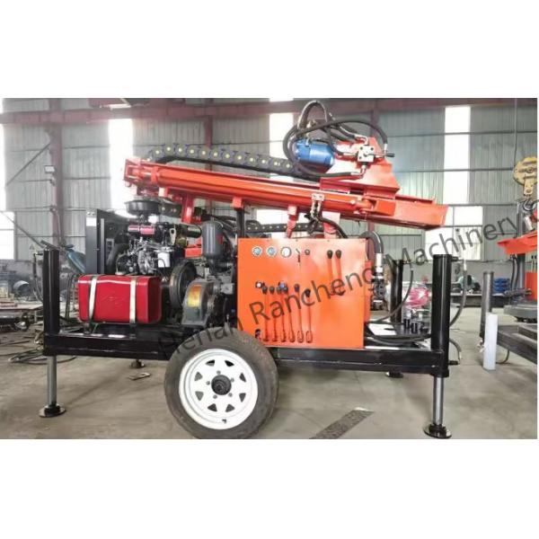 Small Hydraulic Wheel Type Water Drilling Rig 200m Borehole Drilling Machine for sale