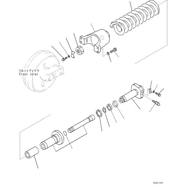 Track Recoil Spring Assembly 207-30-74111 Yoke For Komatsu PC300 PC290 Excavator