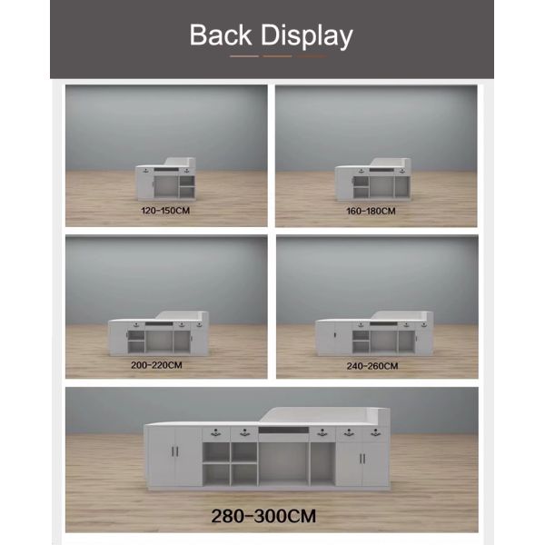 Free Logo Custom Luxury Design Wooden Reception Desks Commercial Furniture Office Hotel Restaurant Bar Front Counter
