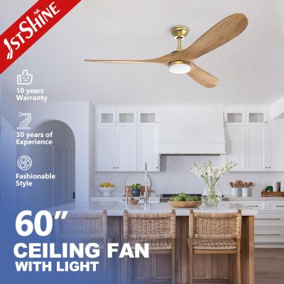 Moderno Design 1stshine LED Fabricação de ventilador de teto com dimmer de suporte e lâminas de madeira