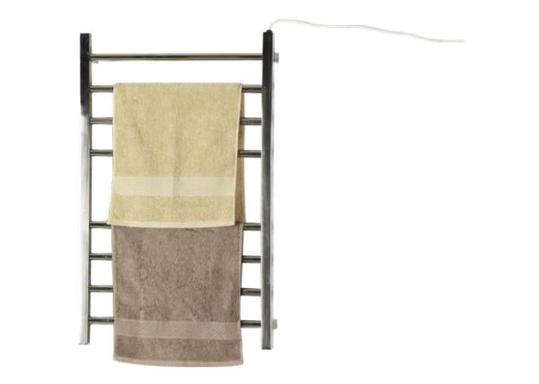 Silver Color Electric Heated Towel Rail 110V / 220V Voltage For Family Bathroom