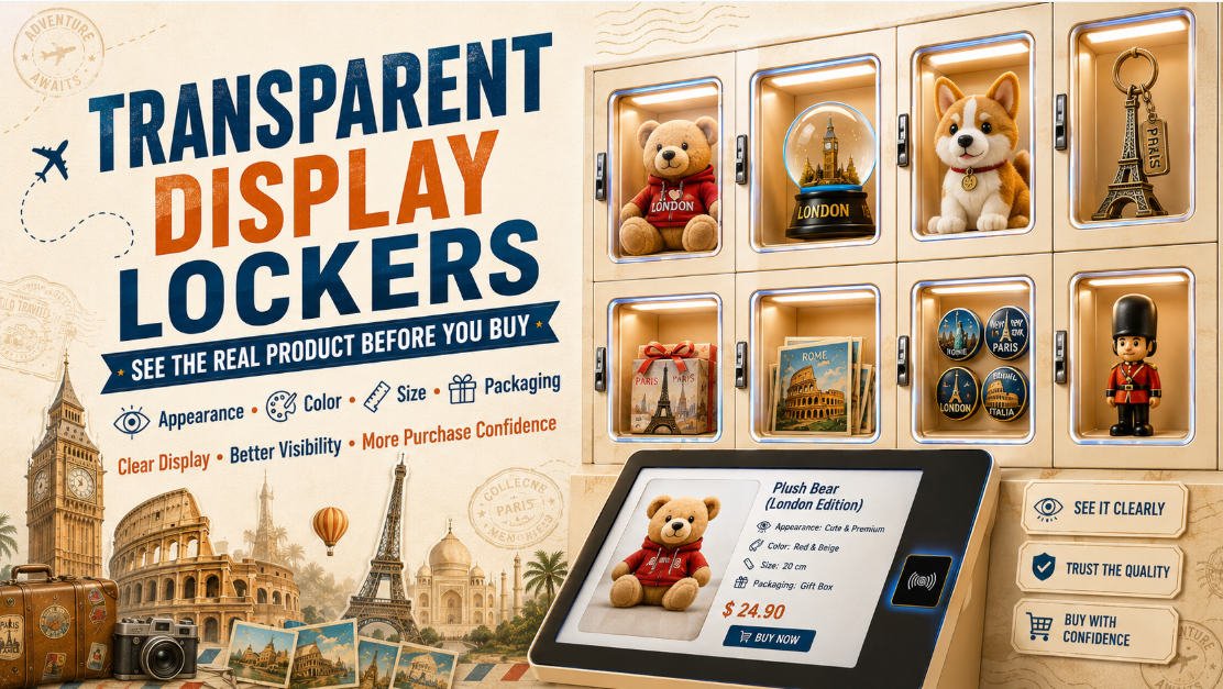 35-Locker Smart Souvenir Vending Machine for Theme Parks, Museums & Tourist Attractions