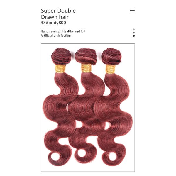 33 Body 800 Double Weft Ombre Body Wave Bundles 10 Inch tangle free