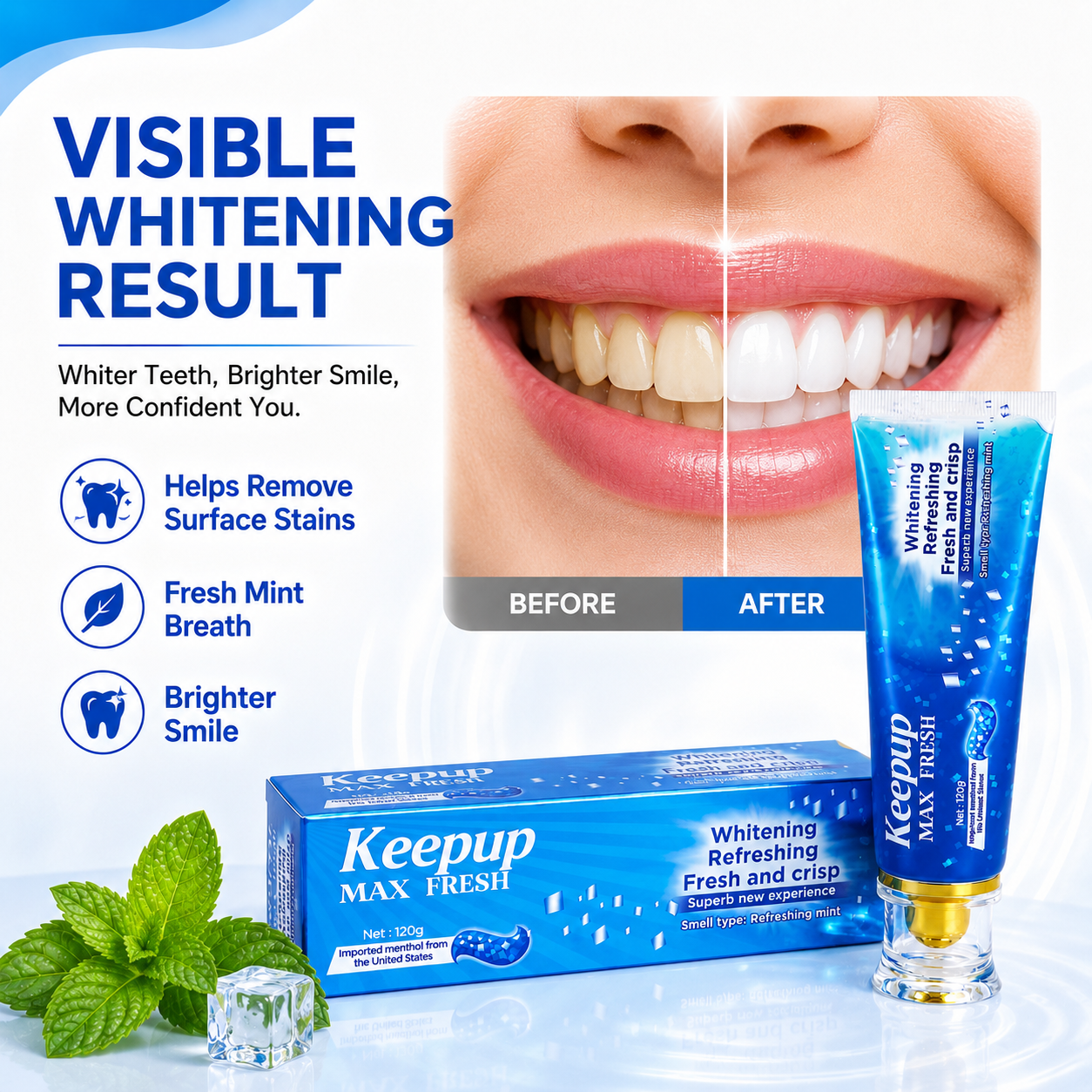 Herbal Whitening Mint Flavor Toothpaste for Adult Home Decontamination Mothproof